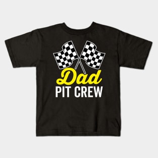 Dad Pit Crew for Racing Party Costume Kids T-Shirt